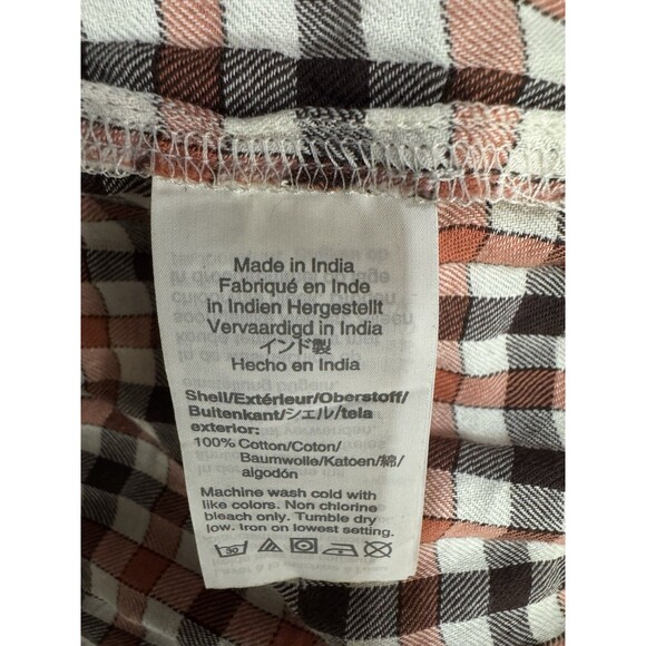 Chic Madewell Meadow Shirt check S red plaid long sleeve 100%‎ cotton - Picture 4 of 6
